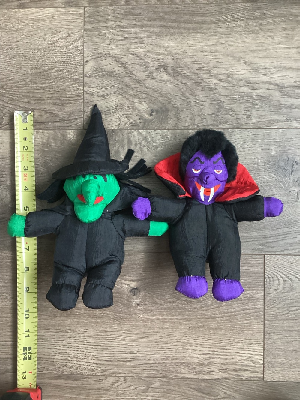 Vintage International Silver Co 7 Vampire Witch Plush Polyester Halloween Decor